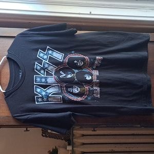 KISS Mens size L black short sleeve t shirt